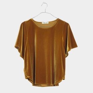 Madewell velvet top XXS